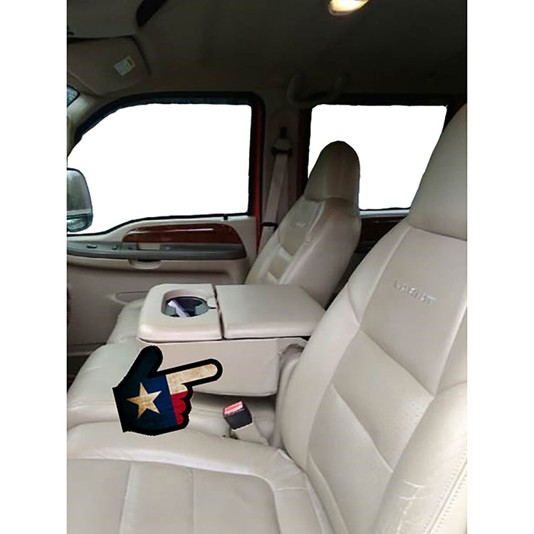 2001 - 2002 Ford F150 Lariat Super Cab - 60 Portion Fold Down Console Top Cover - Medium Parchment - All Vinyl - P4B