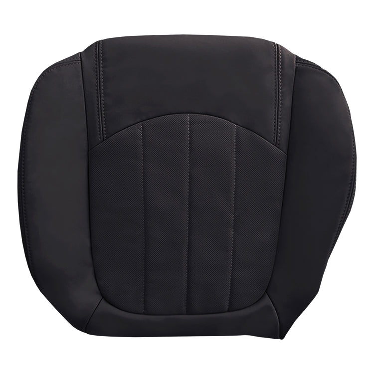 2011-2012 GMC Acadia Denali Front Driver Bottom Cover, OEM Material Config. Leather/Vinyl Ebony with GM Micro Perf Inserts for Heated and Cooled Seats