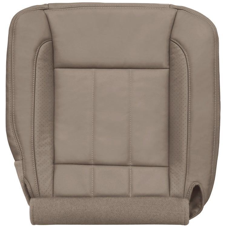 2006-2008 Dodge Ram 1500 Laramie Mega Cab Front Passenger Bottom Cover, Leather/Vinyl - Khaki with Perforation Strips, P1 (withFlap)