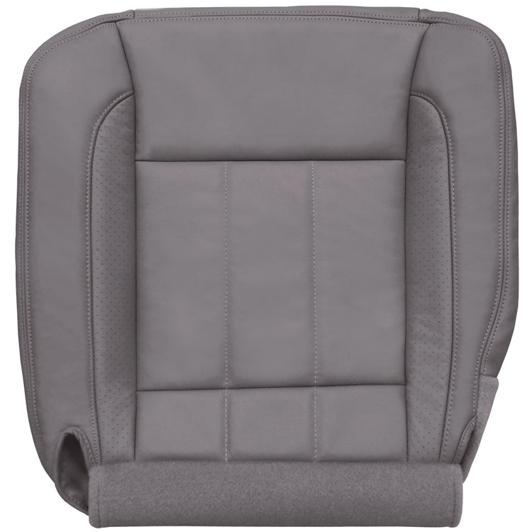 2006-2008 Dodge Ram 1500 Laramie Mega Cab Front Driver Bottom Cover, Leather/Vinyl - Medium Slate Gray with Perforation Strips, P1 (withFlap)