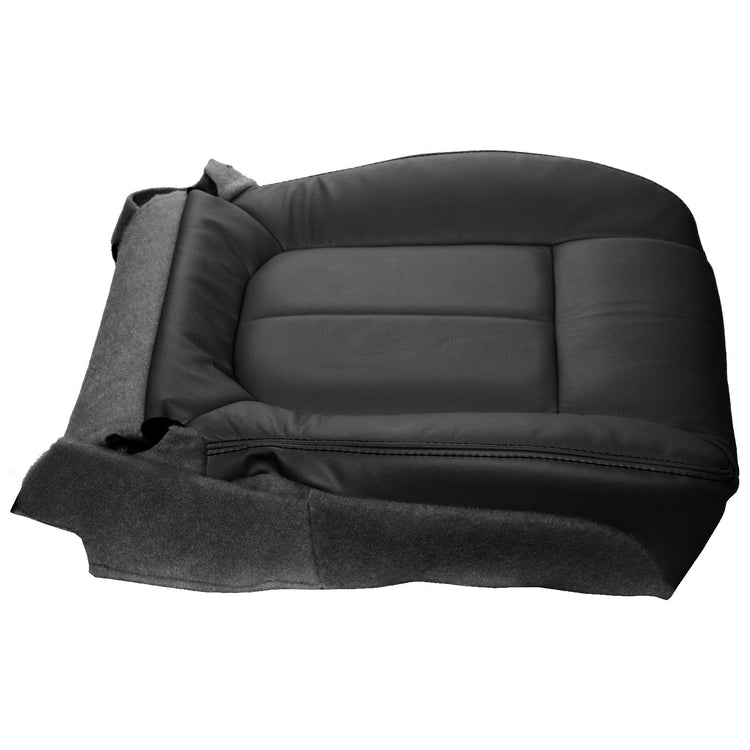 2009 - 2010 Ford F150 Lariat Supercrew Cab - Driver Side Bottom Cover - Bucket or 40/20/40 Seats - All Vinyl - Charcoal Black with Accent Stitching