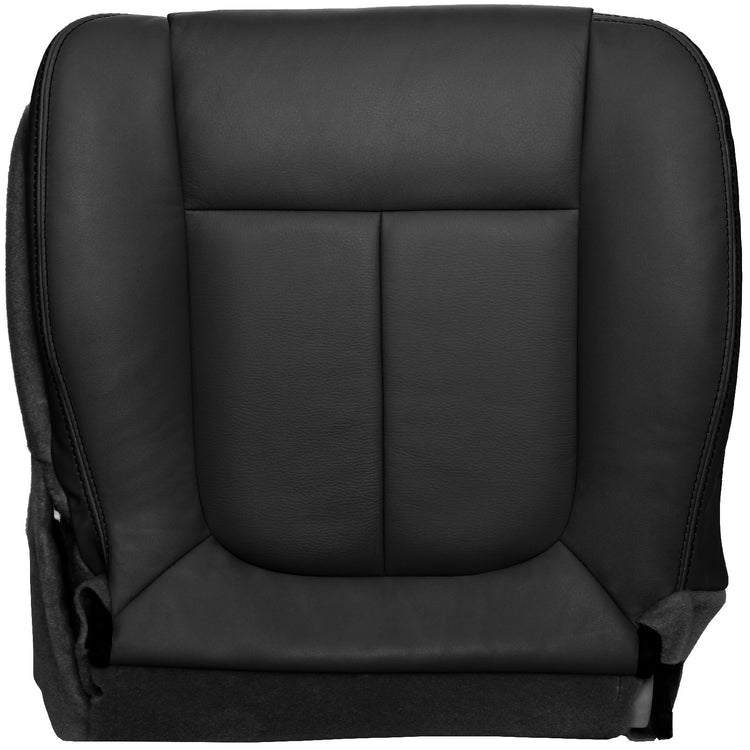 2009 - 2010 Ford F150 Lariat Supercrew Cab - Passenger Side Bottom Cover - Bucket or 40/20/40 Seats - OEM Material Config. Leather/Vinyl - Charcoal Black with Accent Stitching