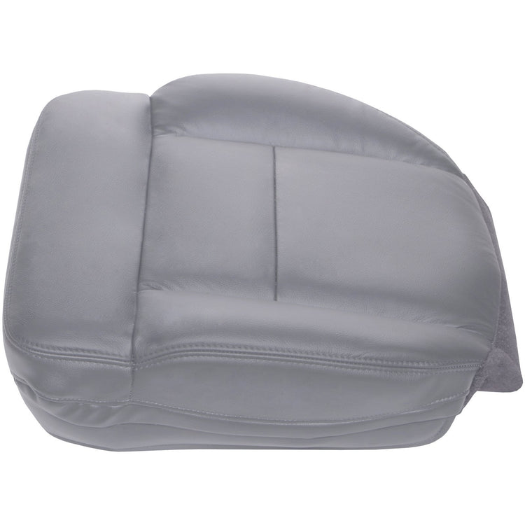 2004 - 2008 Ford F150 Lariat Regular Cab - Driver Side Bottom Seat Cover - Bucket or 40/20/40 Seats - Medium Flint - OEM Material Config. Leather/Vinyl - P7