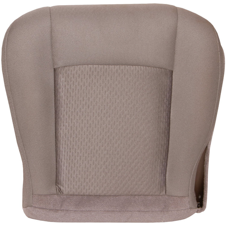 2009 - 2014 Ford Econoline E250 - Front Bucket Seat - Driver Side Bottom Cover - Medium Pebble Premium Cloth - Mortar with Calvin Center Insert (Grain/Texture)