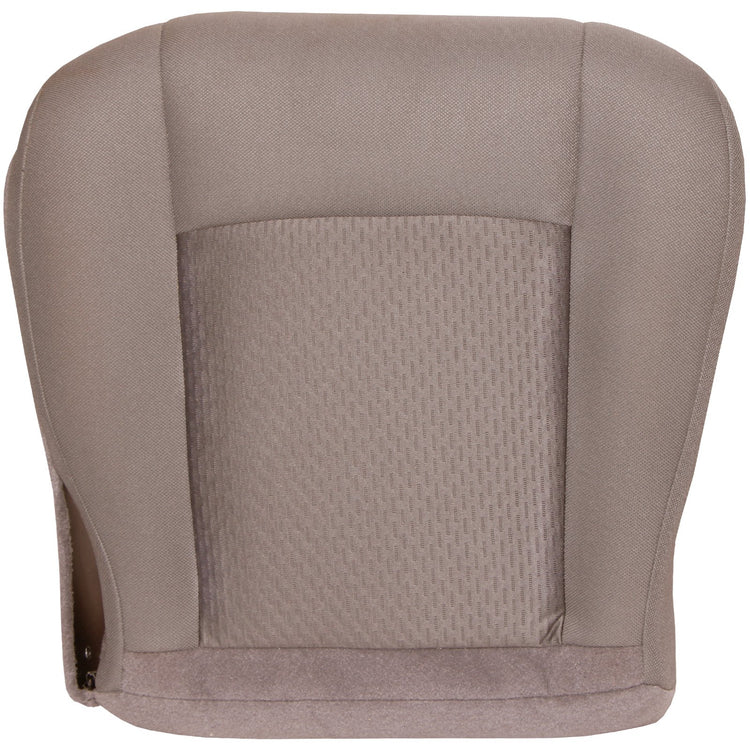 2009 - 2014 Ford Econoline E250 - Front Bucket Seat - Passenger Side Bottom Cover - Medium Pebble Premium Cloth - Mortar with Calvin Center Insert (Grain/Texture)