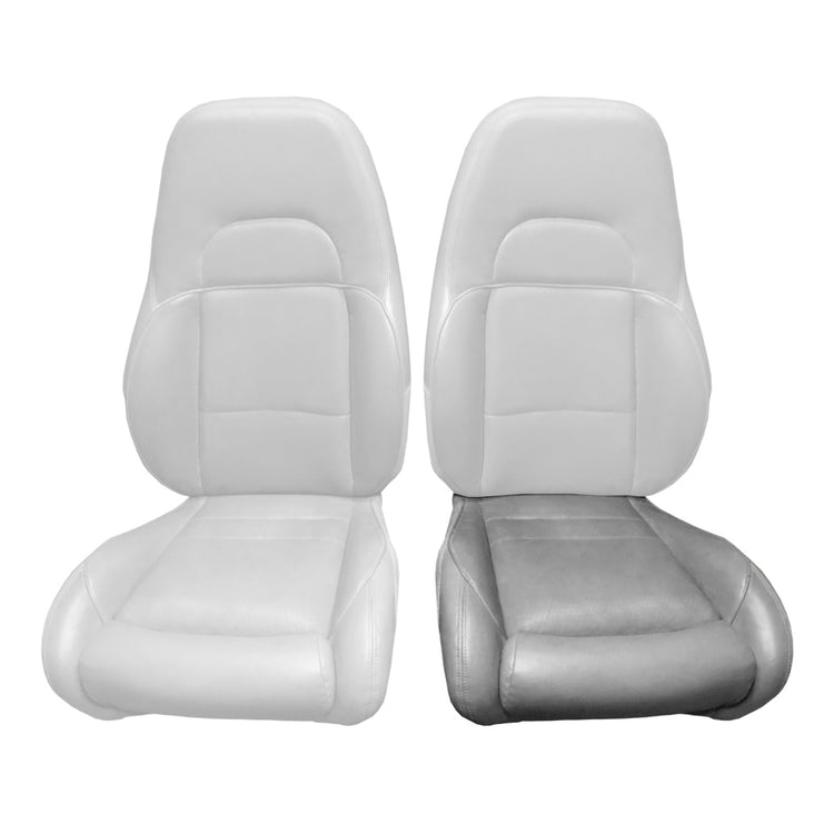 1997 - 1998 Ford Explorer XLT - Driver Side Bottom Seat Cover - Prairie Tan Leather/Vinyl with Ford Euro Perf Center Inserts