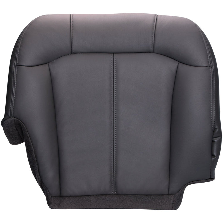 2001 - 2002 GMC Sierra 2500 Crew Cab - Passenger 40 Portion Bottom Seat Cover - Graphite - Leather/Vinyl - P1CH