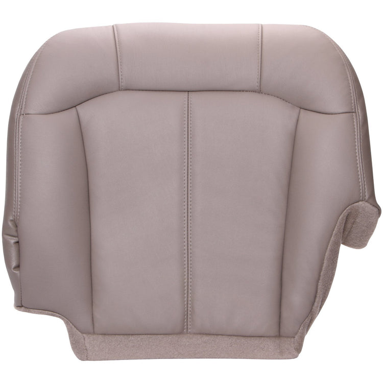 2001 - 2002 GMC Sierra 1500 HD Crew Cab - Driver Bottom Seat Cover - Medium Neutral - Leather/Vinyl - P1CH