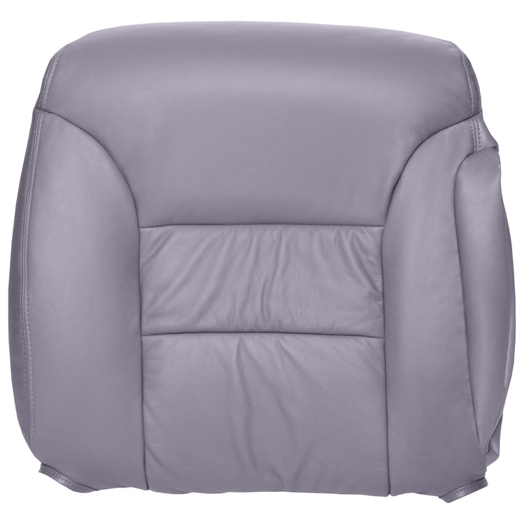 1996 - 1998 Chevrolet Silverado / GMC Sierra - Front Row Bucket Seats, Passenger Side Top Cover Leather Seat Cover, Medium Gray All Vinyl