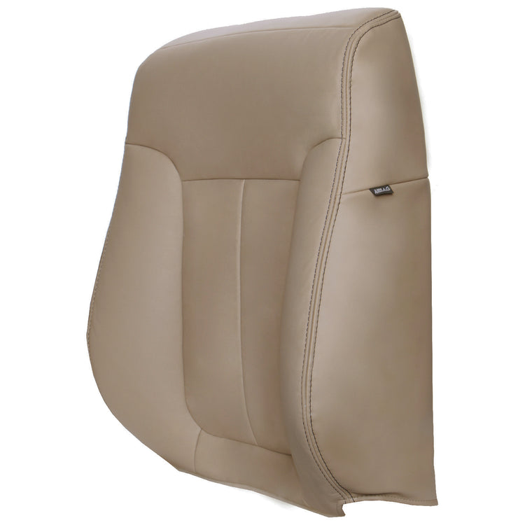 2009 - 2010 Ford F150 Lariat Super Cab - Driver Side Top Cover - Bucket or 40/20/40 Seats - Medium Camel - All Vinyl with Side Impact Airbag and Accent Stitching - P9