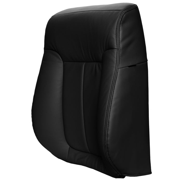 2009 - 2010 Ford F150 Lariat Super Cab - Driver Side Top Cover - Bucket or 40/20/40 Seats - Charcoal Black - All Vinyl with Side Impact Airbag and Accent Stitching - P9