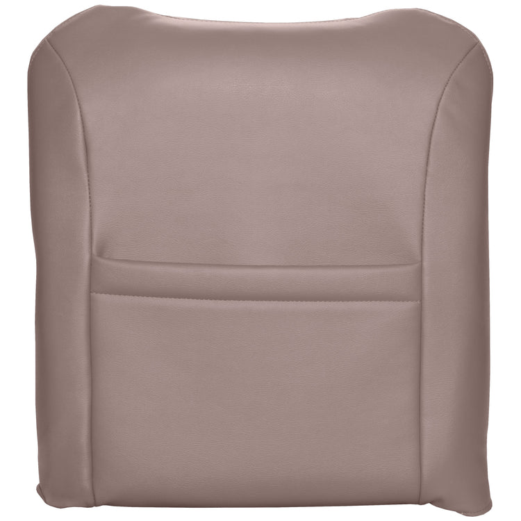 2002 - 2003 Ford F150 Lariat Super Crew - Driver Top Cover Bucket or 60/40 Seat - Medium Parchment - Leather/Vinyl and All Vinyl with Vinyl Pocket without Cut Out for Lever on Back - P5