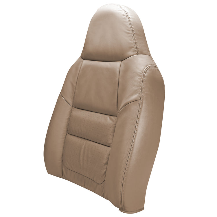 2001 Ford F350 Lariat Crew Cab Driver Side Top Cover - Medium Parchment - Leather/Vinyl with Ford Euro Perf Center Inserts