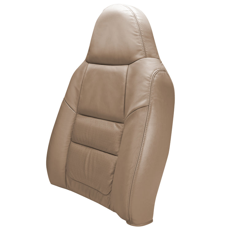 2001 Ford F250 Lariat Crew Cab Driver Side Top Cover - Medium Parchment - Leather/Vinyl with Ford Euro Perf Center Inserts