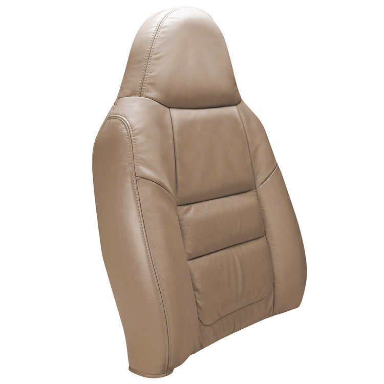 2001 Ford F350 Lariat Crew Cab Passenger Side Top Cover - Medium Parchment - Leather/Vinyl with Ford Euro Perf Center Inserts