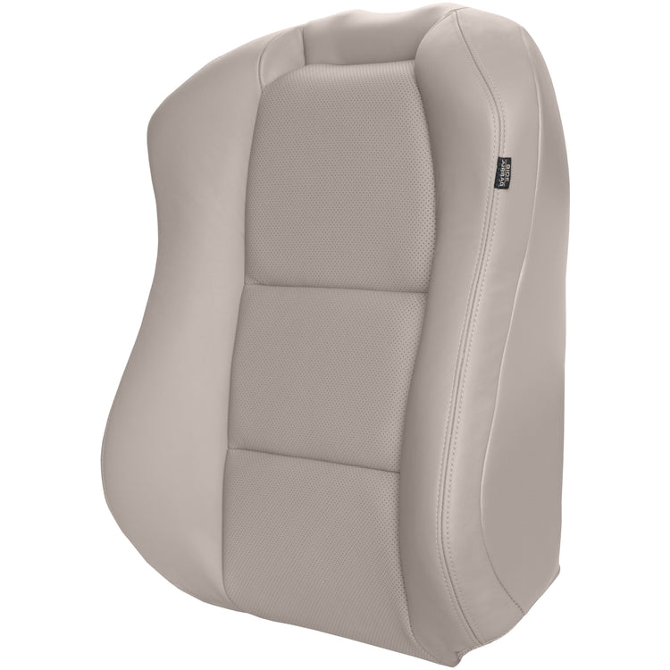 2007-2008 Acura TL - Driver Side Top Seat Cover - Taupe Leather/Vinyl, Perforated (FMP) with Side Impact Airbags