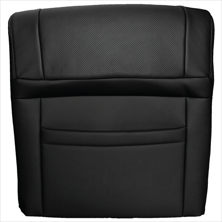 2010 - 2013 Toyota Tundra Driver Side Top Cover with Perforated Leather Insert - Black - Leather/Vinyl - P2 (without Extra Seam)