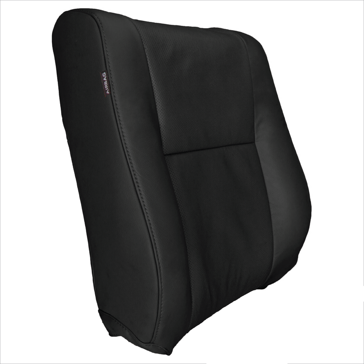 2010 - 2013 Toyota Tundra Passenger Side Top Cover with Perforated Leather Insert - Black - Leather/Vinyl - P2 (without Extra Seam)