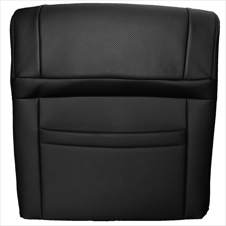 2010 - 2013 Toyota Tundra Passenger Side Top Cover with Perforated Leather Insert - Black - Leather/Vinyl - P2 (without Extra Seam)