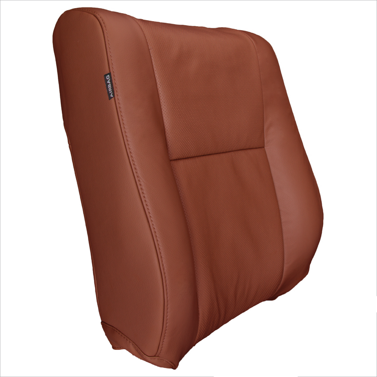 2010 - 2013 Toyota Tundra Passenger Side Top Cover with Perforated Leather Insert - Red Rock - Leather/Vinyl - P2 (without Extra Seam)