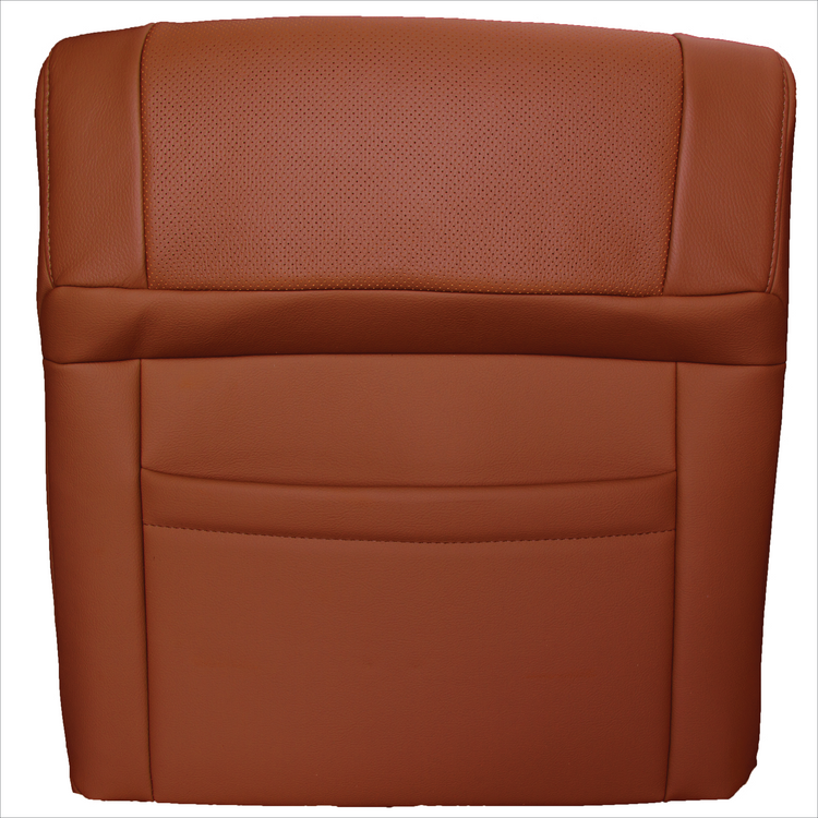 2008 - 2014 Toyota Sequoia Passenger Side Top Cover with Perforated Leather Center Inserts - Red Rock - Leather/Vinyl - P2 (without Extra Seam)