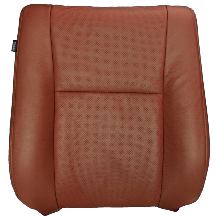 2010 - 2013 Toyota Tundra Passenger Side Top Cover with Perforated Leather Insert - Red Rock - Leather/Vinyl - P2 (without Extra Seam)