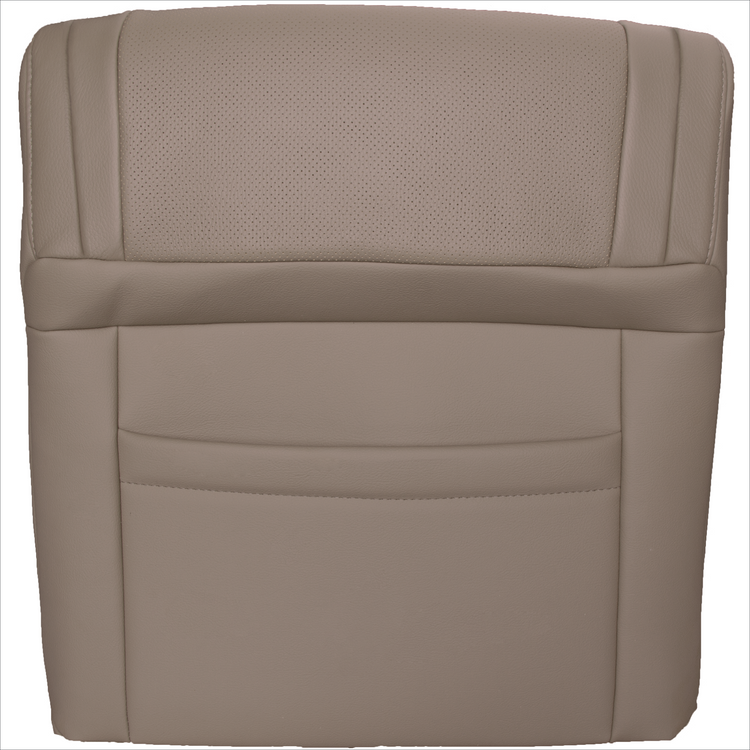 2008 - 2014 Toyota Sequoia Passenger Side Top Cover with Perforated Leather Center Inserts - Sand Beige - Leather/Vinyl - P1 (with Extra Seam)