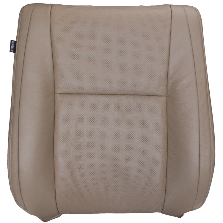 2008 - 2014 Toyota Sequoia Passenger Side Top Cover with Perforated Leather Center Inserts - Sand Beige - Leather/Vinyl - P1 (with Extra Seam)