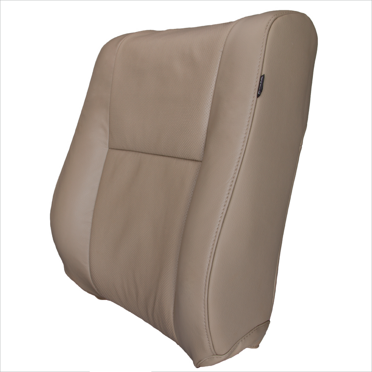 2008 - 2014 Toyota Sequoia Driver Side Top Cover with Perforated Leather Center Inserts - Sand Beige - Leather/Vinyl - P2 (without Extra Seam)