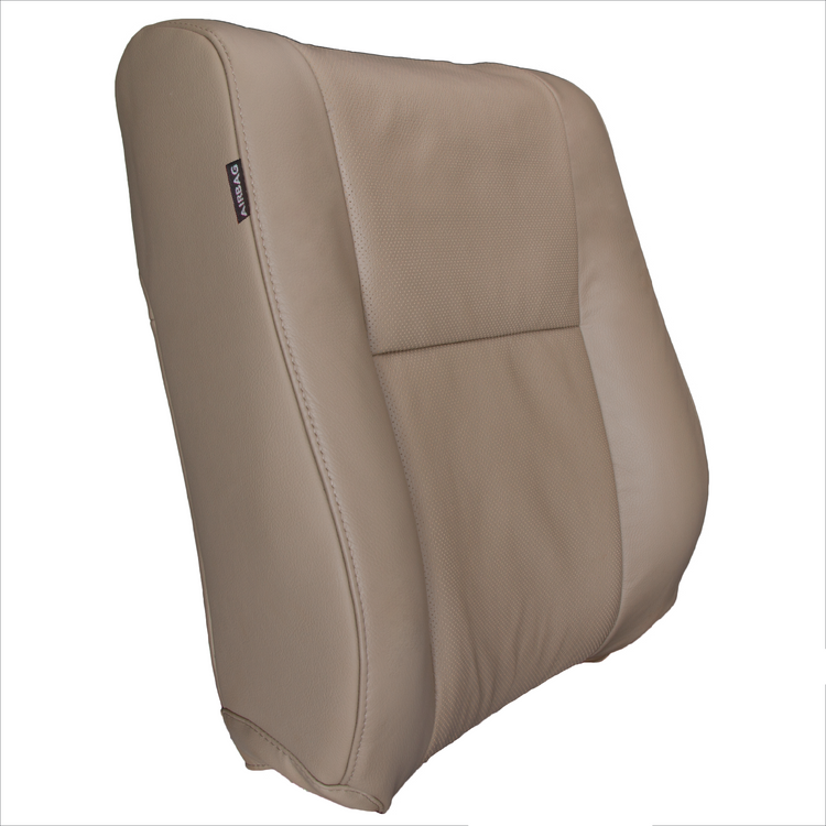 2008 - 2014 Toyota Sequoia Passenger Side Top Cover with Perforated Leather Center Inserts - Sand Beige - Leather/Vinyl - P2 (without Extra Seam)