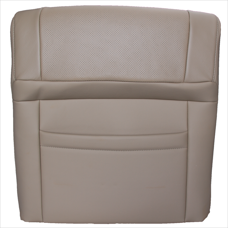 2008 - 2014 Toyota Sequoia Passenger Side Top Cover with Perforated Leather Center Inserts - Sand Beige - Leather/Vinyl - P2 (without Extra Seam)