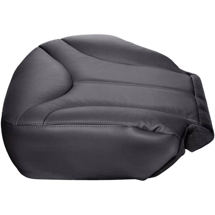 2000 - 2002 GMC Sierra 1500 Extended Cab - Driver Bottom Seat Cover - Graphite - Leather/Vinyl - P2GM