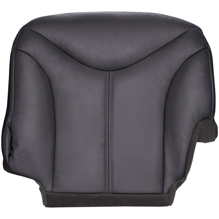 2000 - 2002 GMC Sierra 2500 Regular Cab - Driver 40 Portion Bottom Seat Cover - Graphite - Leather/Vinyl - P2GM