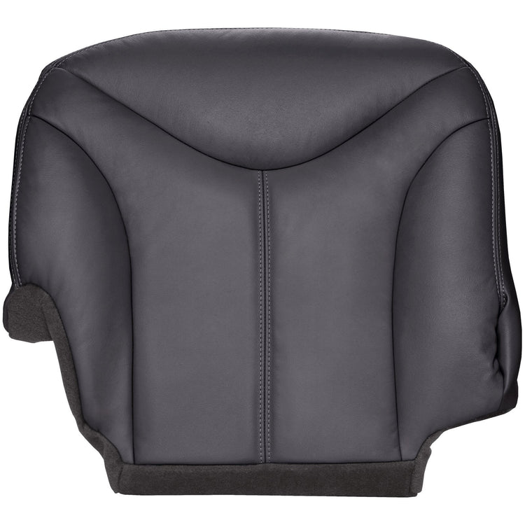 2001 - 2002 GMC Sierra 3500 Crew Cab - Passenger 40 Portion Bottom Seat Cover - Graphite - Leather/Vinyl - P2GM