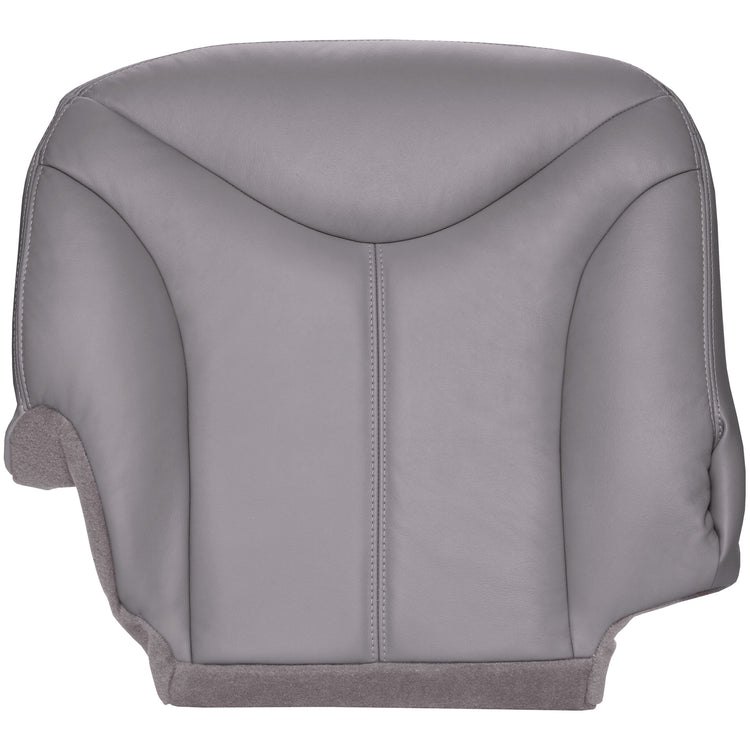 2000 - 2002 GMC Yukon - Passenger 40 Portion Bottom Seat Cover - Medium Dark Pewter - Leather/Vinyl