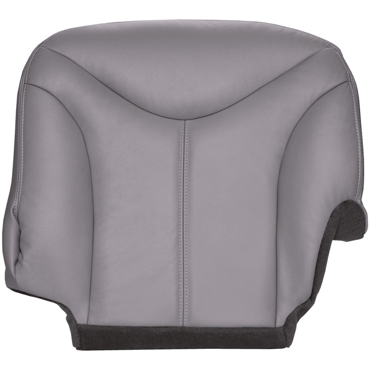 2000 - 2002 GMC Sierra 2500 Extended Cab - Driver 40 Portion Bottom Seat Cover - Medium Dark Pewter with Graphite Carpet - Leather/Vinyl - P2GM