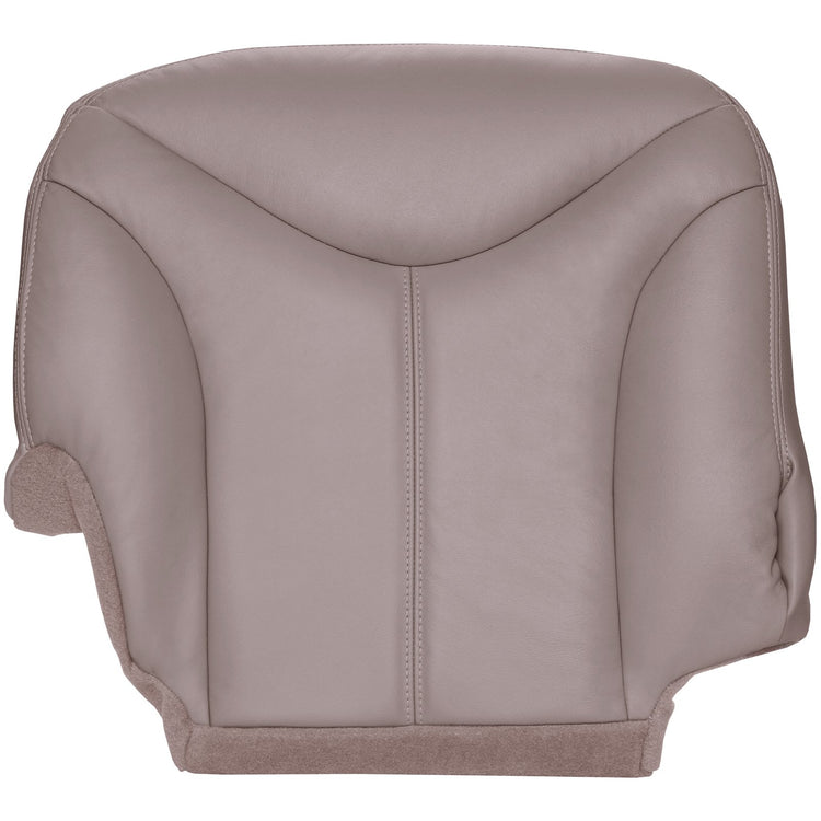 2001 - 2002 GMC Sierra 2500 Crew Cab - Passenger Bottom Seat Cover - Medium Neutral - Leather/Vinyl - P2GM