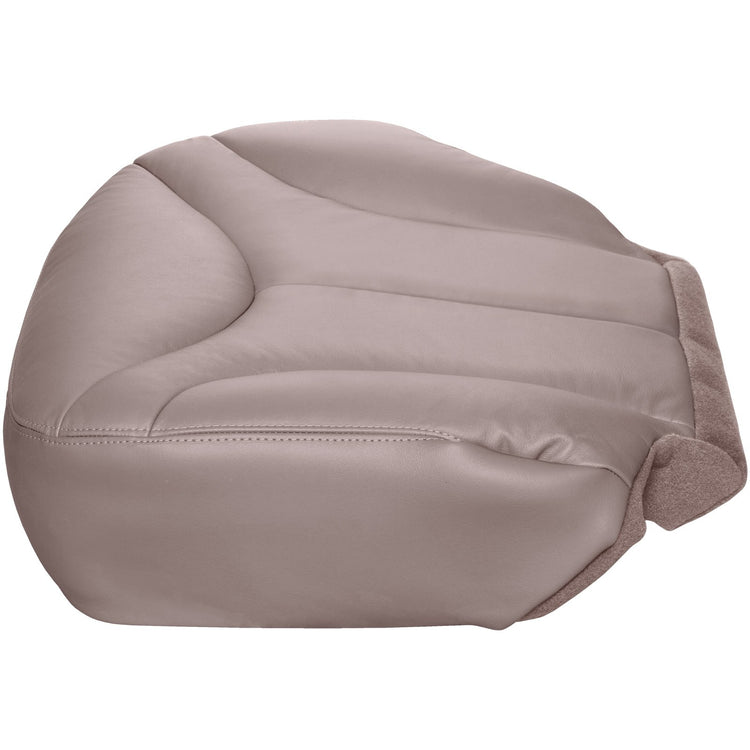 1999 GMC Sierra 2500 - Front Driver Bottom Seat Cover, Medium Neutral OEM Material Config. Leather/Vinyl