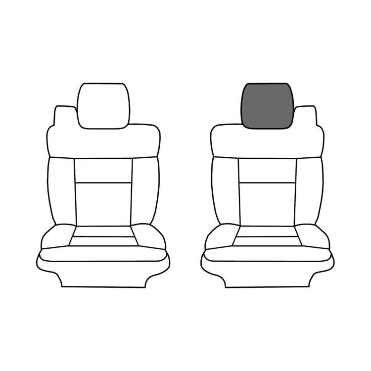 2004 - Ford F150 Lariat Super Crew - Driver Side Headrest Cover - Bucket or 40/20/40 Seats - Light Parchment - OEM Material Config. Leather/Vinyl - P7