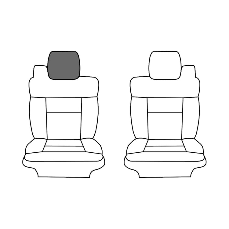 2001 - 2002 Ford F150 Lariat Super Cab - Headrest Cover - Bucket or 60/40 Seats - Medium Parchment - Leather / Vinyl - P4B