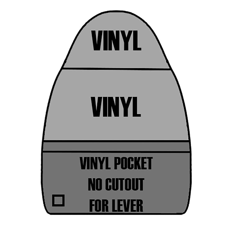 2001 - 2002 Ford F150 Lariat Super Crew - Passenger Side Bucket or 60/40 Seat Top Cover - Medium Parchment - All Vinyl - Back Side of Cover Will Have All Vinyl with Vinyl Pocket without Cut Out for Lever - P4