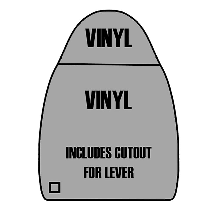 2001 - 2002 Ford F150 Lariat Super Crew - Passenger Side Bucket or 60/40 Seat Top Cover - Medium Graphite - OEM Material Config. Leather/Vinyl - Back Side of Cover Will Have All Vinyl with Cut Out for Lever - P4